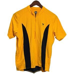 Insport Men’s Yellow Size Large Short Sleeve Cycling Bike Jersey Shirt Athletic